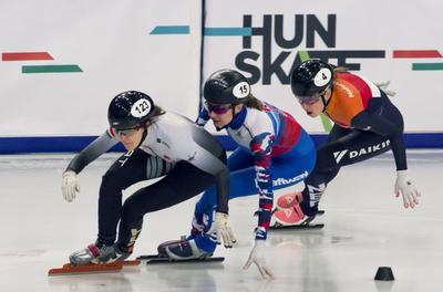 ISU European Short Track Speed Skating Championships January 24-26, 2020 Debrecen, Hungary-stock-foto