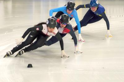 ISU European Short Track Speed Skating Championships January 24-26, 2020 Debrecen, Hungary-stock-foto
