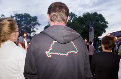 Trianoni megemlékezés 2020 Hajdúszoboszló-stock-foto