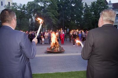 Trianoni megemlékezés 2020 Hajdúszoboszló-stock-foto