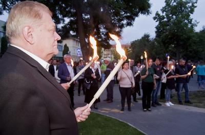 Trianoni megemlékezés 2020 Hajdúszoboszló-stock-foto