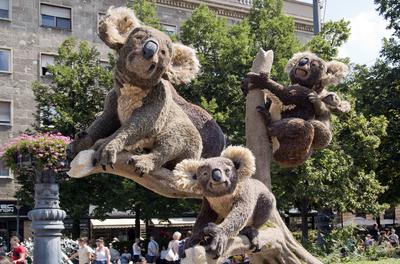 Flowerart car carnival 2020 Hungary/Debrecen-stock-foto