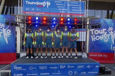 Tour de Hongrie 2020 2th stage-stock-foto