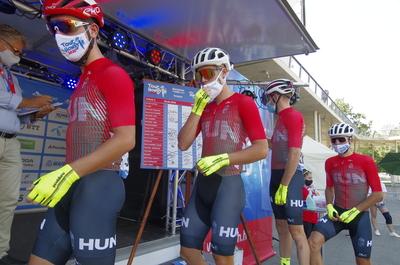 Tour de Hongrie 2020 2th stage-stock-foto