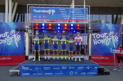 Tour de Hongrie 2020 2th stage-stock-foto