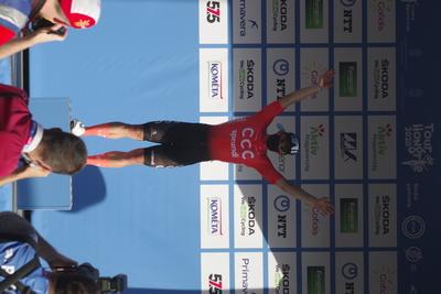 Tour de Hongrie 2020 2th stage-stock-foto