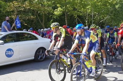 Tour de Hongrie 2020 2th stage-stock-foto