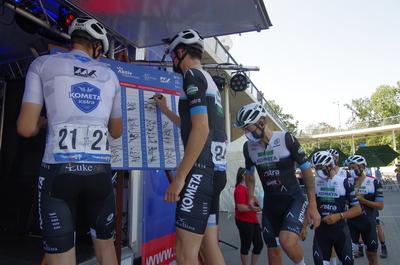 Tour de Hongrie 2020 2th stage-stock-foto