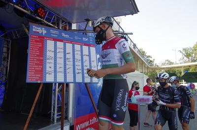 Tour de Hongrie 2020 2th stage-stock-foto