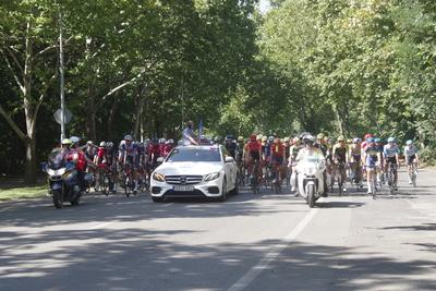 Tour de Hongrie 2020 2th stage-stock-foto