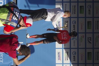 Tour de Hongrie 2020 2th stage-stock-foto