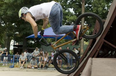Dese BMX Freestyle Magyar Országos Bajnokság 2021 Debrecen-stock-foto