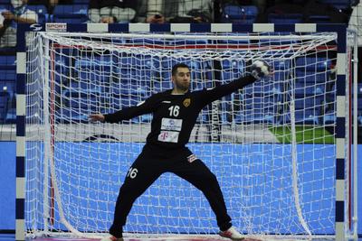 Mens' EHF Euro 2022 Debrecen(Főnix Arena)Slovenia v North Macedonia-stock-photo