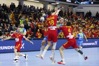 Mens' EHF Euro 2022 Debrecen(Főnix Arena)-stock-foto