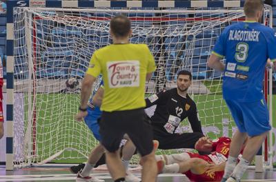 Mens' EHF Euro 2022 Debrecen(Főnix Arena)Slovenia v North Macedonia-stock-foto