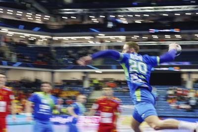 Mens' EHF Euro 2022 Debrecen(Főnix Arena)Slovenia v North Macedonia-stock-foto