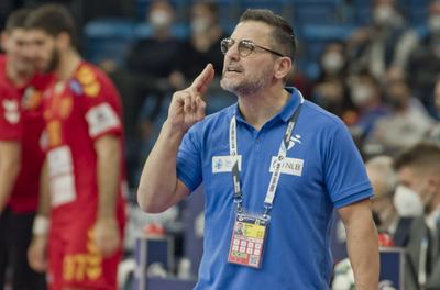 Mens' EHF Euro 2022 Debrecen(Főnix Arena)Slovenia v North Macedonia-stock-foto