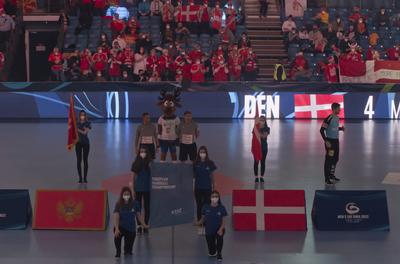 Mens' EHF Euro 2022 Debrecen(Főnix Arena)Denmark v Montenegro-stock-foto