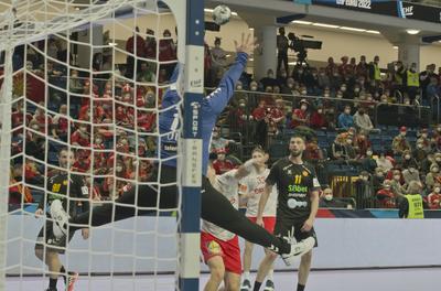 Mens' EHF Euro 2022 Debrecen(Főnix Arena)Denmark v Montenegro-stock-foto