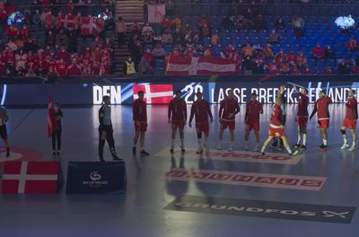 Mens' EHF Euro 2022 Debrecen(Főnix Arena)Denmark v Montenegro-stock-foto