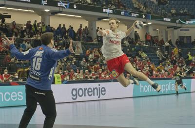 Mens' EHF Euro 2022 Debrecen(Főnix Arena)Denmark v Montenegro-stock-foto