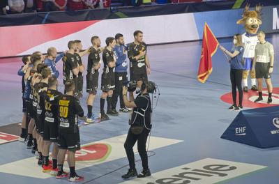 Mens' EHF Euro 2022 Debrecen(Főnix Arena)Denmark v Montenegro-stock-foto