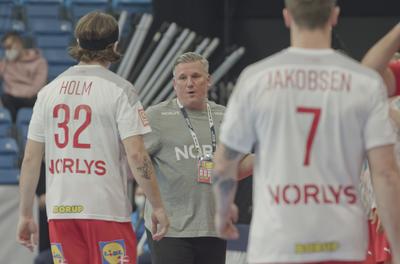 Mens' EHF Euro 2022 Debrecen(Főnix Arena)Denmark v Montenegro-stock-foto