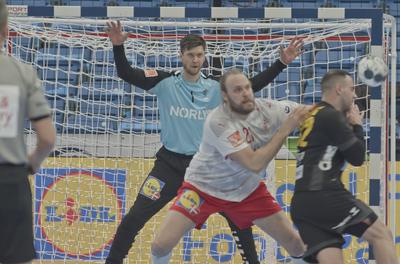 Mens' EHF Euro 2022 Debrecen(Főnix Arena)Denmark v Montenegro-stock-foto