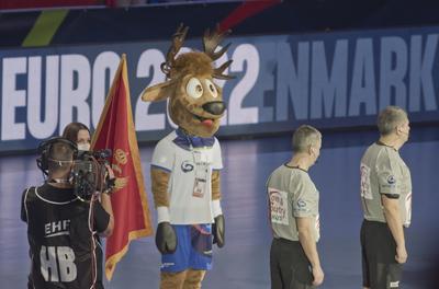 Mens' EHF Euro 2022 Debrecen(Főnix Arena)Denmark v Montenegro-stock-foto