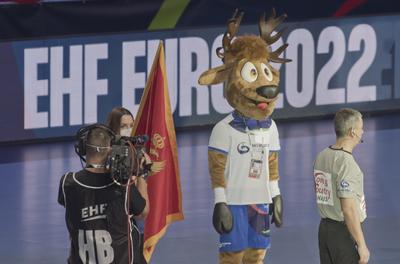 Mens' EHF Euro 2022 Debrecen(Főnix Arena)Denmark v Montenegro-stock-foto