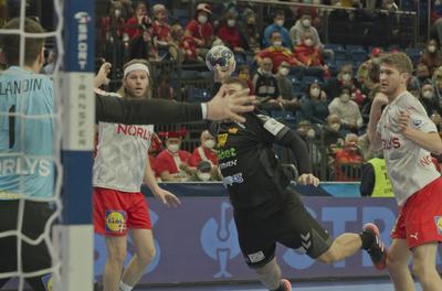 Mens' EHF Euro 2022 Debrecen(Főnix Arena)Denmark v Montenegro-stock-foto