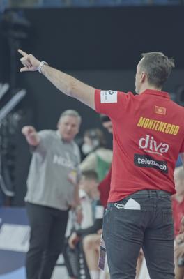 Mens' EHF Euro 2022 Debrecen(Főnix Arena)Denmark v Montenegro-stock-foto