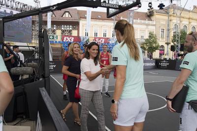 3X3 Street Basketball U18 DEBRECEN/HUNGARY-stock-foto