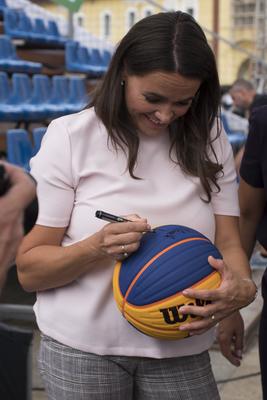 3X3 Street Basketball U18 DEBRECEN/HUNGARY-stock-foto