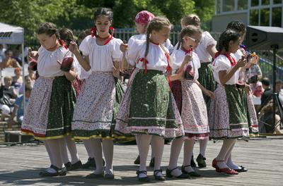 Hagyományőrzés Pünkösd napján Hajdúszoboszlón-stock-foto