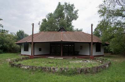 Farkasszigeti Botanikus kert Püspökladány-stock-foto