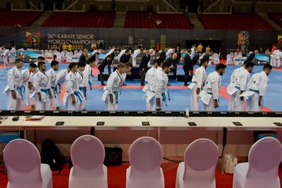 26th Karate World Senior Championsips Budapest 2023-stock-photo