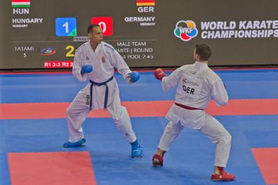 26th Karate World Senior Championsips Budapest 2023-stock-photo