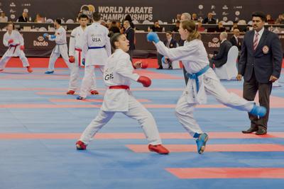 26th Karate World Senior Championsips Budapest 2023-stock-photo