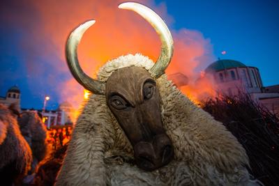 Kultúra - Busójárás Mohácson-stock-foto