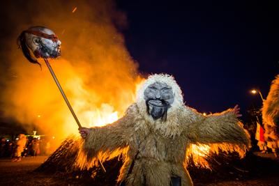 Kultúra - Busójárás Mohácson-stock-foto