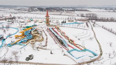 AquaCity Vízicsúszda- és Élménypark, Zalaegerszeg-stock-photo