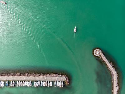 A siófoki kikötő madártávlatból-stock-foto