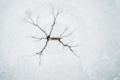 Natural ice background, frozen lake-stock-photo