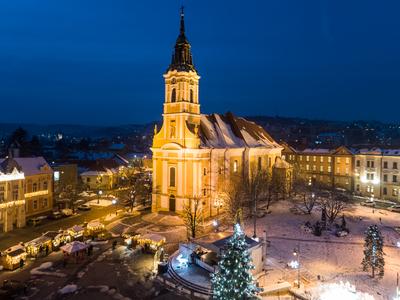 Szekszárd, Béla király tér-stock-foto