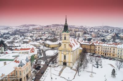 Szekszárd, Béla király tér-stock-foto