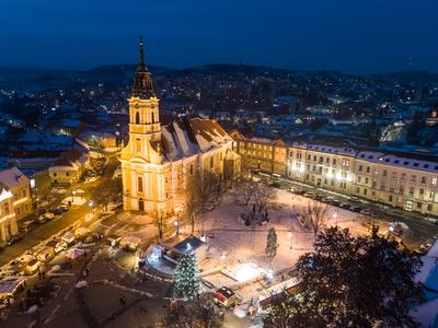 Szekszárd, Béla király tér-stock-foto