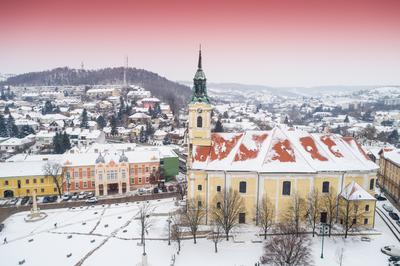 Szekszárd, Béla király tér-stock-foto