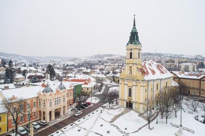 Szekszárd, Béla király tér-stock-foto
