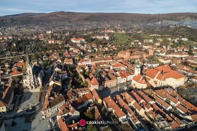 Aerial photo of beautiful Koszeg, Hungary-stock-photo